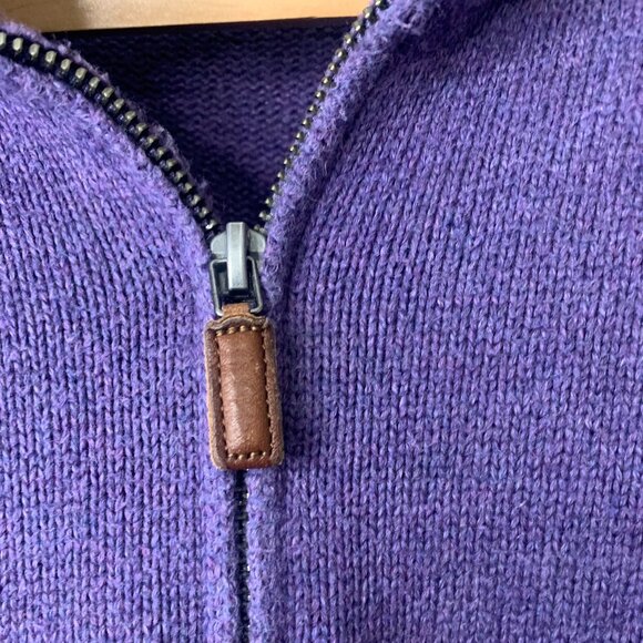 Ralph Lauren Polo Men's 1/3 Zip Cotton Sweater – Purple – XXL - Picture 5 of 15